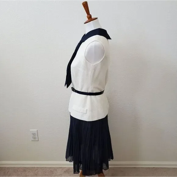 R&K Originals Vintage 2-Piece Sleeveless Dress or Uniform Set w/ Belt - Picture 2 of 16